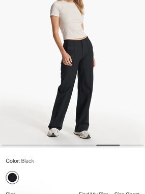 Vuori Meta Wideleg Pant Women’s [XS] Black Tailored Athleisure Trouser